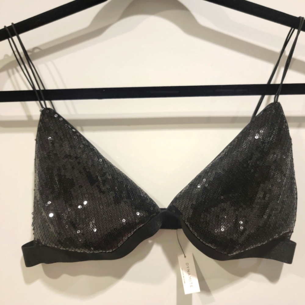 Dynamite Bralette-Size USA Medium-Black